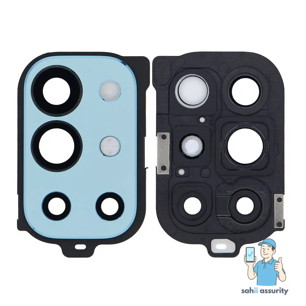 Camera Lens Glass with Frame for OnePlus 9R 5G Blue